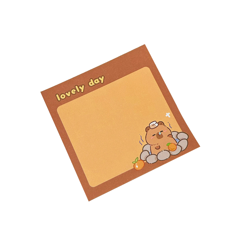 School Supplies Pad Stickers Cute Cartoon Capybara Memo Office Non Sticky Message Paper Creative Ha 9