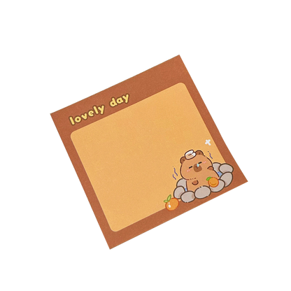 School Supplies Pad Stickers Cute Cartoon Capybara Memo Office Non Sticky Message Paper Creative Ha 9