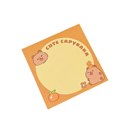 School Supplies Pad Stickers Cute Cartoon Capybara Memo Office Non Sticky Message Paper Creative Ha 8