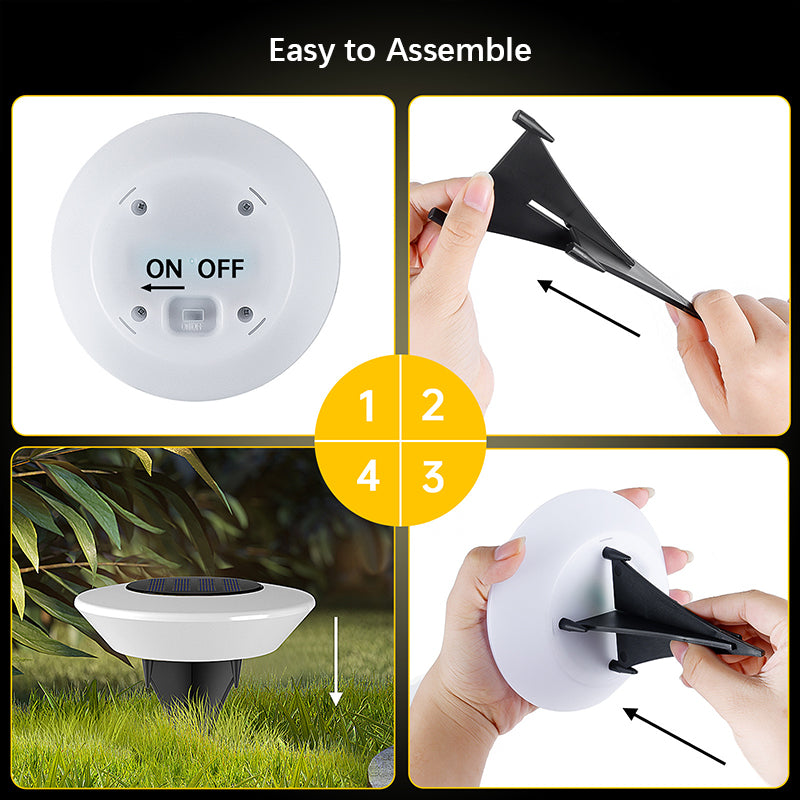 Waterproof Outdoor Landscape Light, Garden Pathway Yard Deck Camping Decor, Solar Ground Lights, LED Lawn Lamp