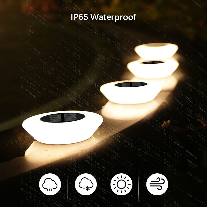 Waterproof Outdoor Landscape Light, Garden Pathway Yard Deck Camping Decor, Solar Ground Lights, LED Lawn Lamp