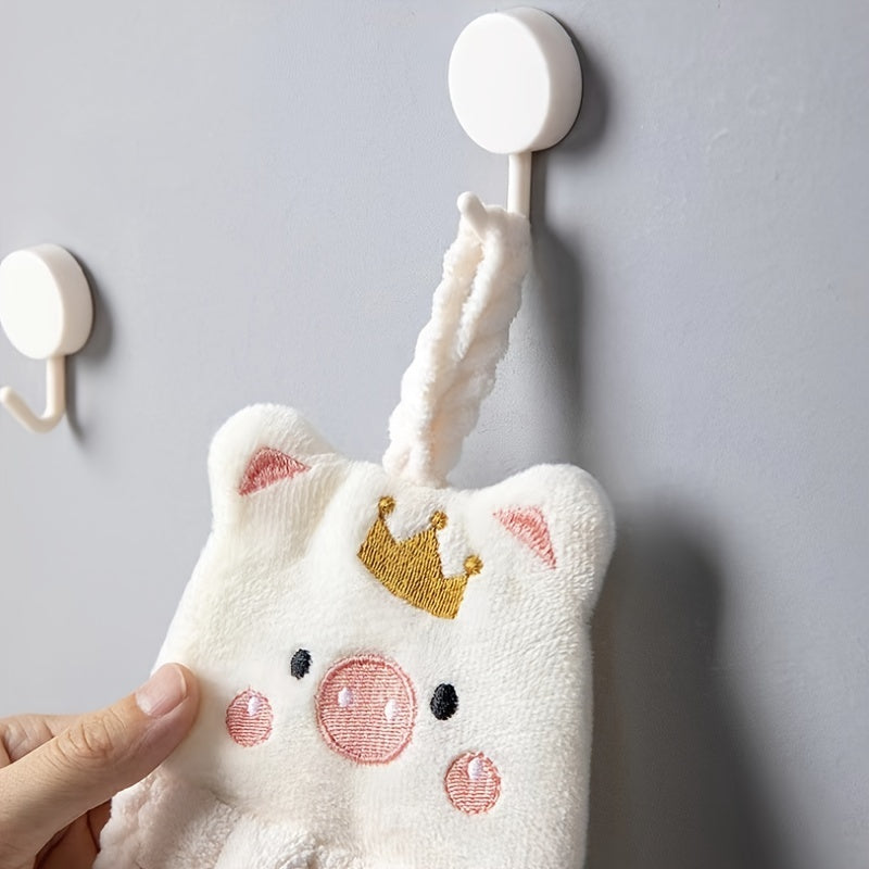 Microfiber Cute Hand Towels, Household Cute Absorbent Kitchen Towel, Bathroom Accessories, Lazy Rag Towel for Daily Use