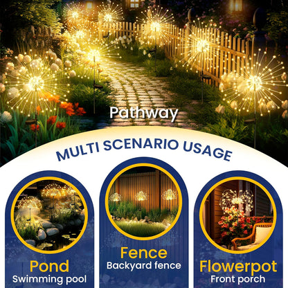 Garden Decoration Lawn Pathway Waterproof Light For Patio Yard Party Christmas Wedding Solar LED Fi 2