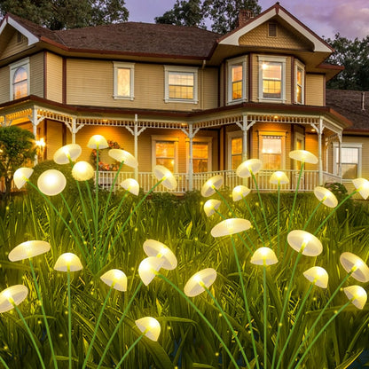 LED Solar Mushroom Lights Waterproof Decor, Solar Garden Lights Dual Mode Jellyfish Patio Pathway Yard Ambiance