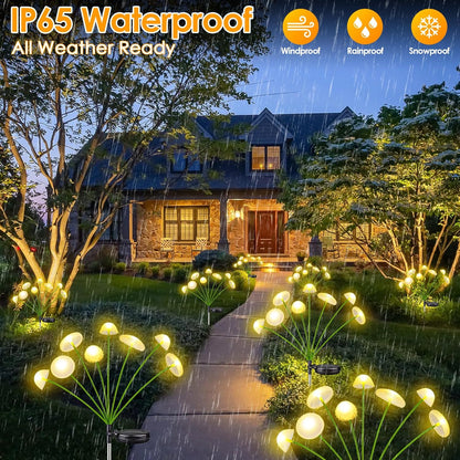 LED Solar Mushroom Lights Waterproof Decor, Solar Garden Lights Dual Mode Jellyfish Patio Pathway Yard Ambiance
