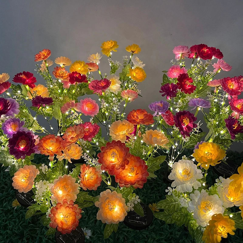Solar Garden Light Snow Lotus Flower, Solar Lights Outdoor Lighting, Lawn Lamp for Patio Yard Flower Party Lamp