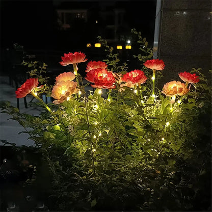 Solar Garden Light Snow Lotus Flower, Solar Lights Outdoor Lighting, Lawn Lamp for Patio Yard Flower Party Lamp
