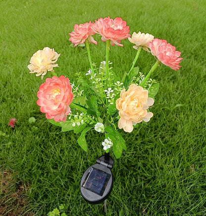 Solar Garden Light Snow Lotus Flower, Solar Lights Outdoor Lighting, Lawn Lamp for Patio Yard Flower Party Lamp
