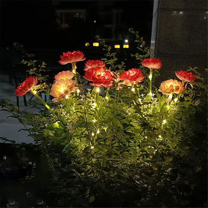 Solar Garden Light Snow Lotus Flower, Solar Lights Outdoor Lighting, Lawn Lamp for Patio Yard Flower Party Lamp