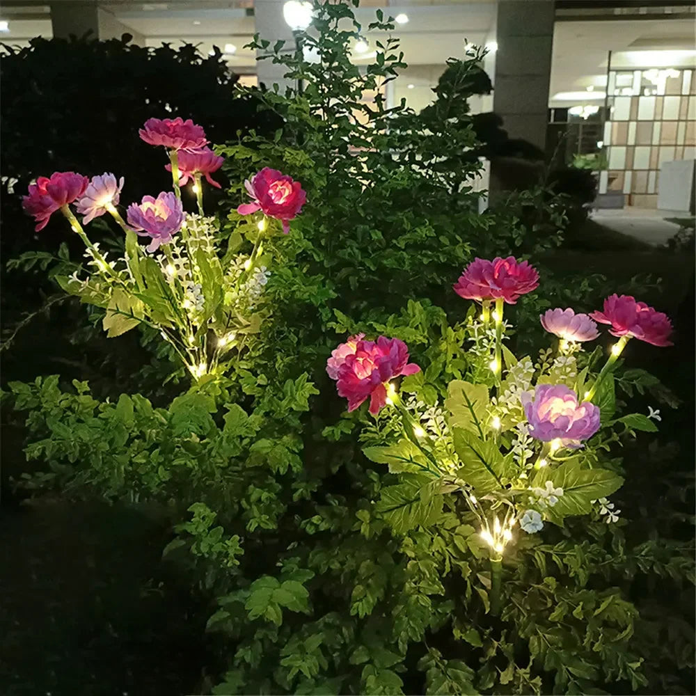 Solar Garden Light Snow Lotus Flower, Solar Lights Outdoor Lighting, Lawn Lamp for Patio Yard Flower Party Lamp
