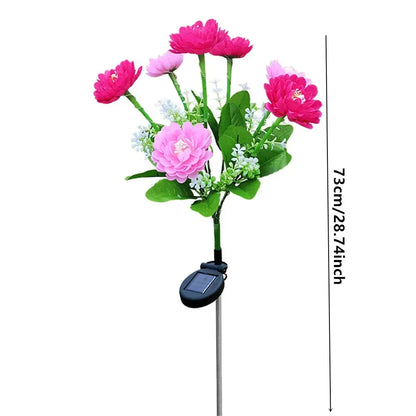 Solar Garden Light Snow Lotus Flower, Solar Lights Outdoor Lighting, Lawn Lamp for Patio Yard Flower Party Lamp