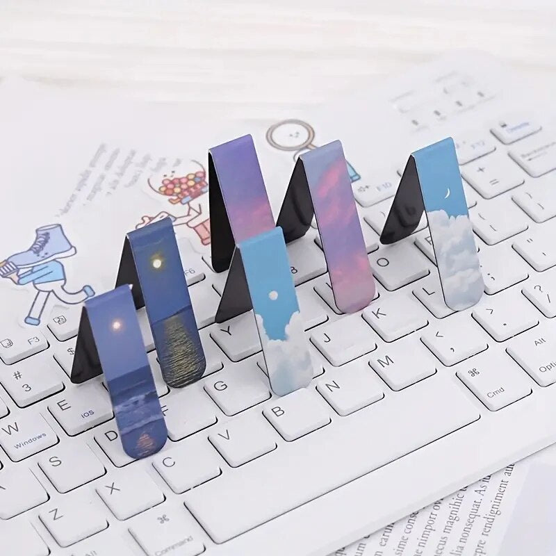 Magnetic Bookmark For Pages Forest Landscape Books Marker Readers Nature Bookmark Clip 1