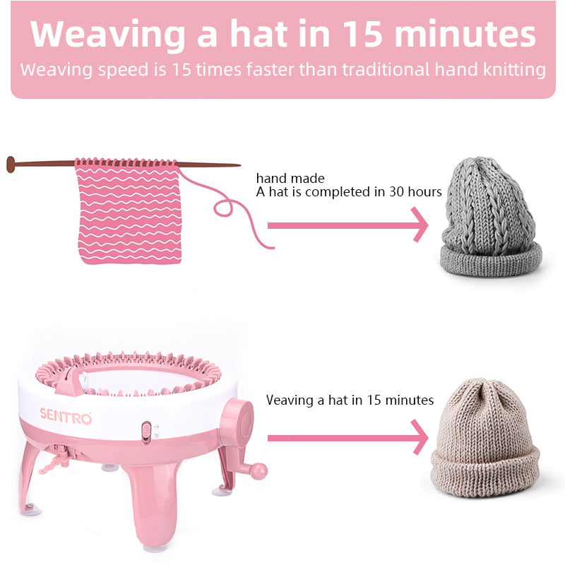 DIY Hand Knitting Machine Tool for Scarf Sweater Hats Socks, Adult Children Hand Knitting Artifact