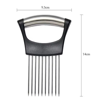 Premium Stainless Steel Vegetable Slicing Holder  Precision Cutting Guide For Onions Tomatoes  More 5