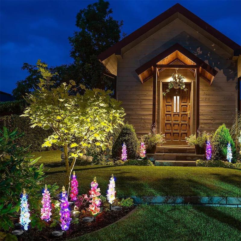 Upgraded waterproof solar flower light, Solar Garden Lights, Yard patio lawn decoration, ideal for party garden