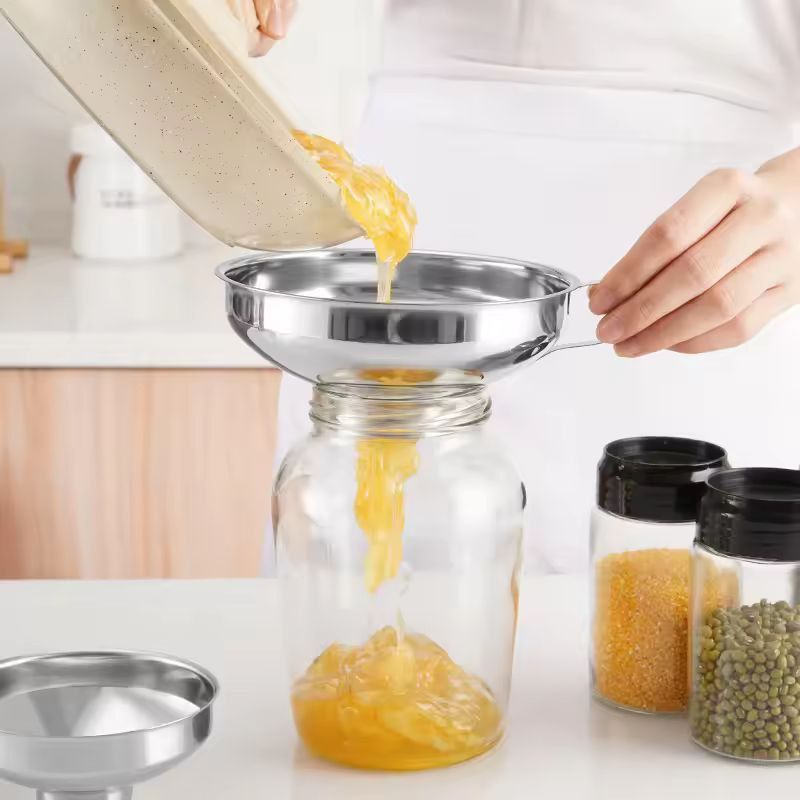 Premium Stainless Steel Wide-Mouth Jar Funnel for Canning & Storage