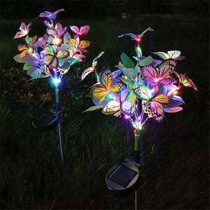 Butterfly Lawn Light Ground Plug Lamp, LED Solar Garden Lights Simulation, Holiday Outdoor Wedding Christmas Decoration