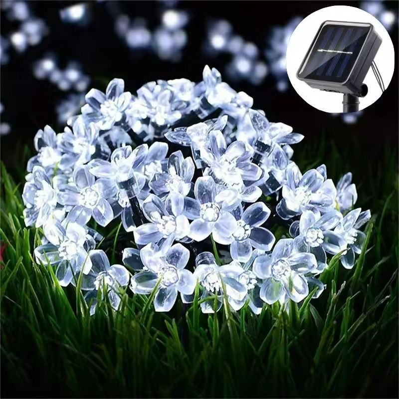 Solar Cherry Blossom String Lights  8Mode Outdoor Sakura LED Garden Decor 8