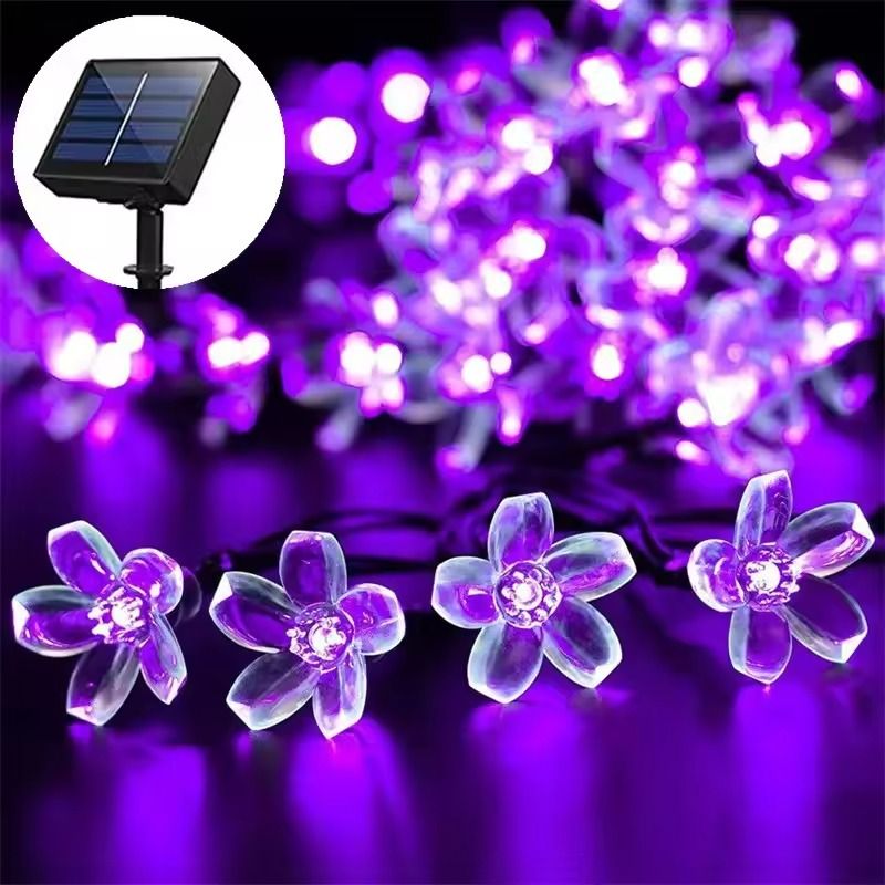 Solar Cherry Blossom String Lights  8Mode Outdoor Sakura LED Garden Decor 9