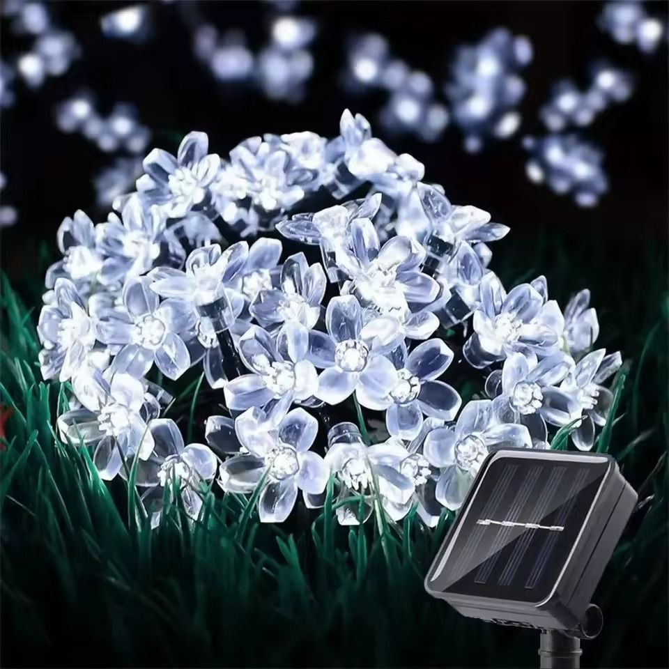 Solar Cherry Blossom String Lights  8Mode Outdoor Sakura LED Garden Decor 5