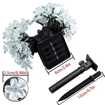 Solar Cherry Blossom String Lights  8Mode Outdoor Sakura LED Garden Decor 2