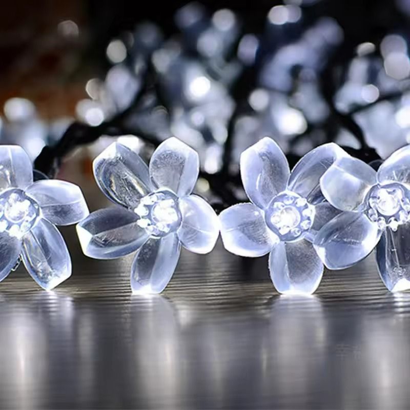 Solar Cherry Blossom String Lights  8Mode Outdoor Sakura LED Garden Decor 4