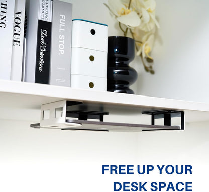 Metal Under Desk Laptop Storage Mount Thickness Holder For Laptop Mini MacBook Router Keyboard With 1