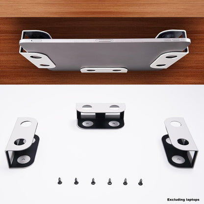 Metal Under Desk Laptop Storage Mount Thickness Holder For Laptop Mini MacBook Router Keyboard With 6