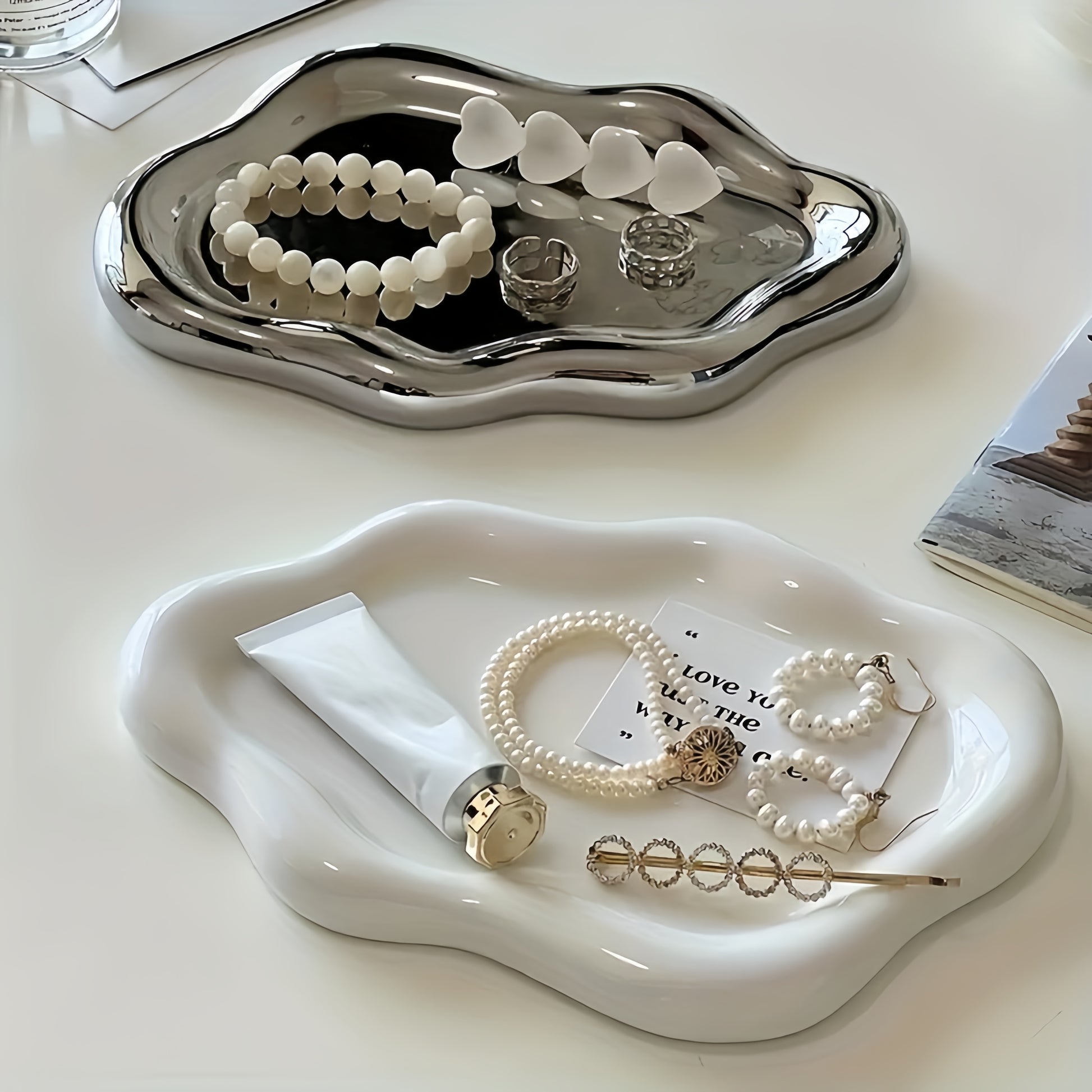 Plastic Trays, Jewellery Storage Plates, Photo Props, Display Plates, Light Luxury Accessories and Ornaments
