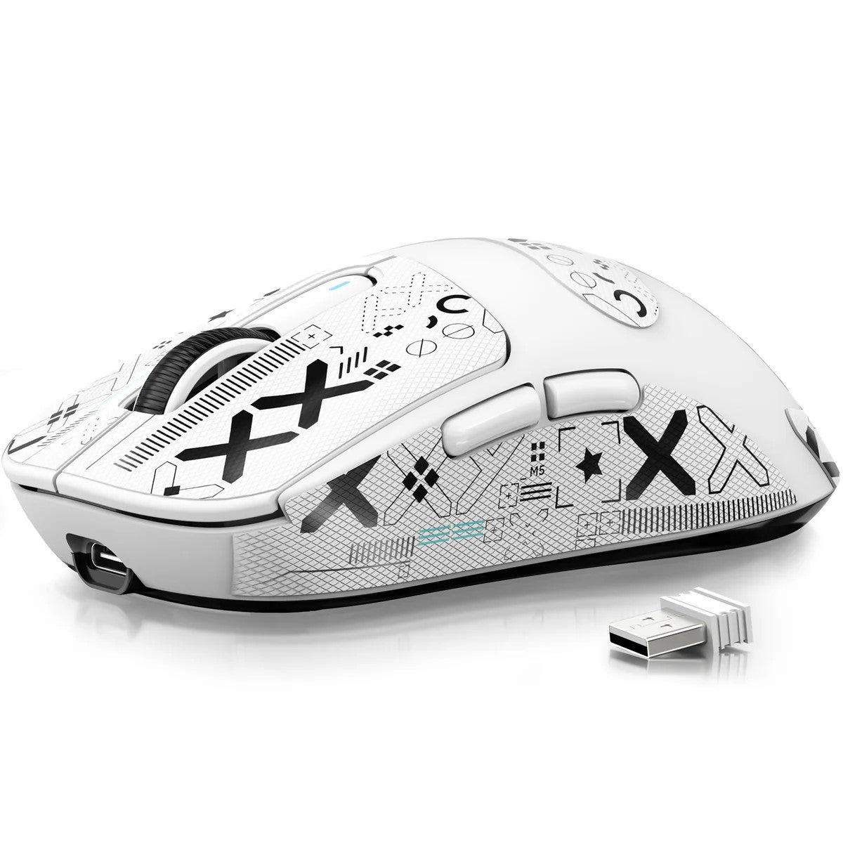 Lightweight Ergonomic Gaming Mouse, Attack Shark RGB Wireless, Bluetooth Tri Mode Connectivity for VALORANT and FPS