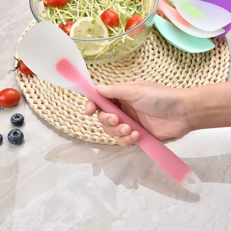 Premium HeatResistant Silicone Spoon Spatula  Flexible Nonstick Baking  Cooking Tool 1
