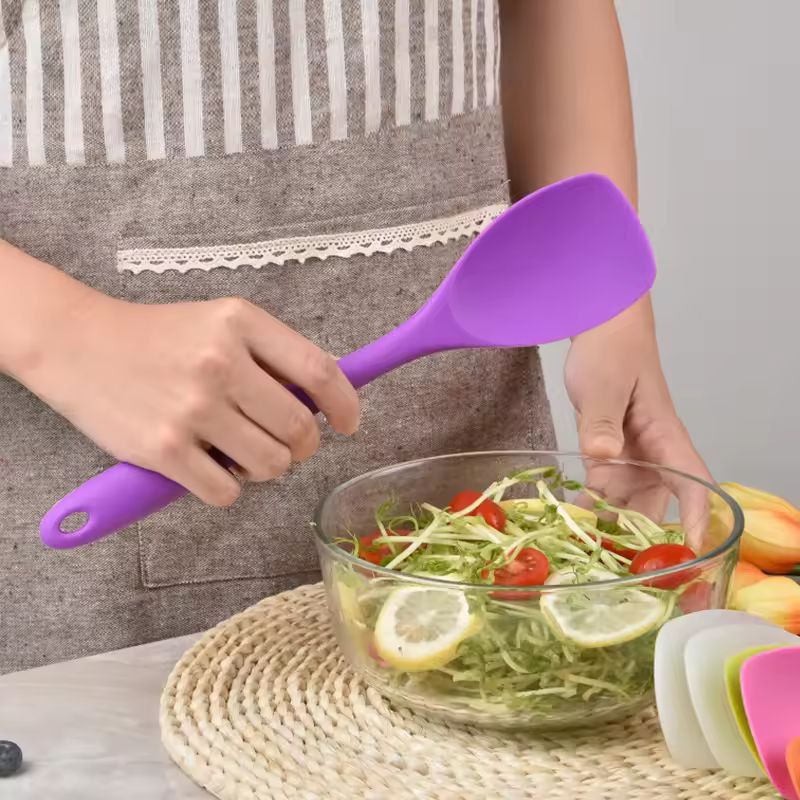 Premium HeatResistant Silicone Spoon Spatula  Flexible Nonstick Baking  Cooking Tool 2