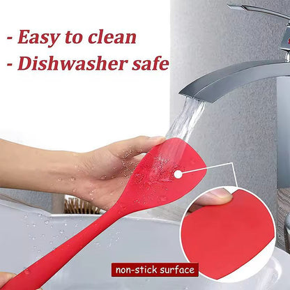 Premium HeatResistant Silicone Spoon Spatula  Flexible Nonstick Baking  Cooking Tool 4