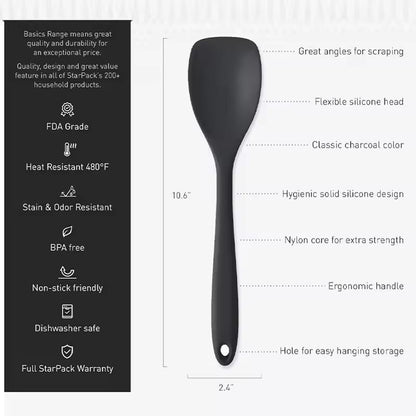 Premium HeatResistant Silicone Spoon Spatula  Flexible Nonstick Baking  Cooking Tool 5