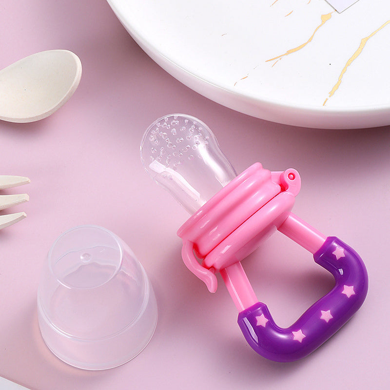 Food Supplement Feeder for Baby Toddler, Fruit Vegetable Pacifier, With Handles