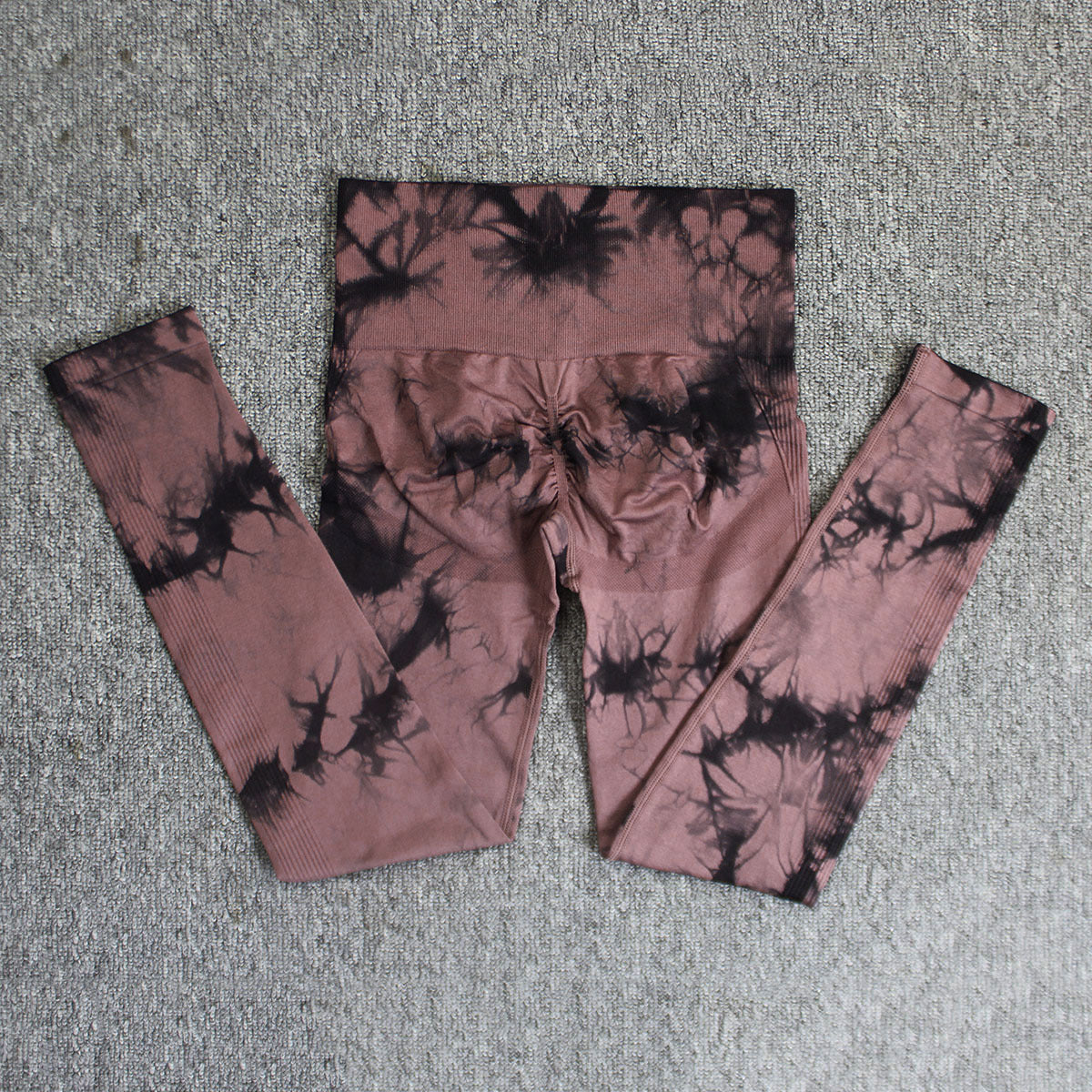 Seamless Tie Dye High Waisted Elastic Leggings, Womens Yoga Pants Gym Leggings, Peach Buttocks Fitness Running Sports