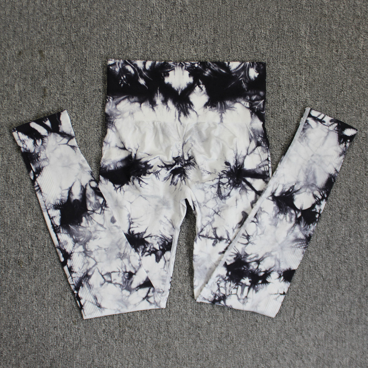 Seamless Tie Dye High Waisted Elastic Leggings, Womens Yoga Pants Gym Leggings, Peach Buttocks Fitness Running Sports