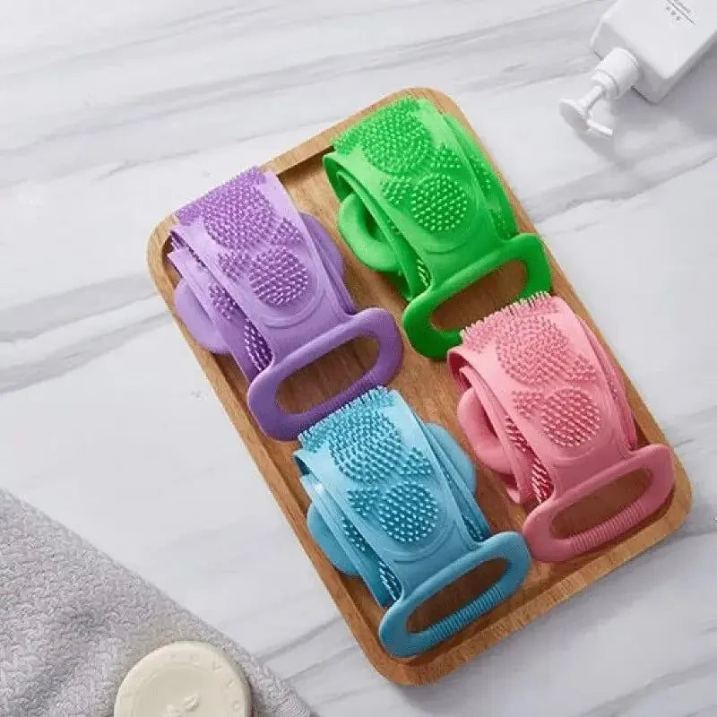 Extended Skin Clean Brushes Body Sponge Silicone Back Brushes Rubbing Back Peeling Massage Shower B 2