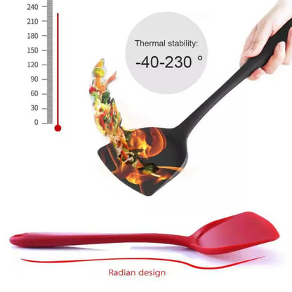 Everyday HeatResistant Silicone Turner  NonStick Spatula For Eggs Meat  More 4