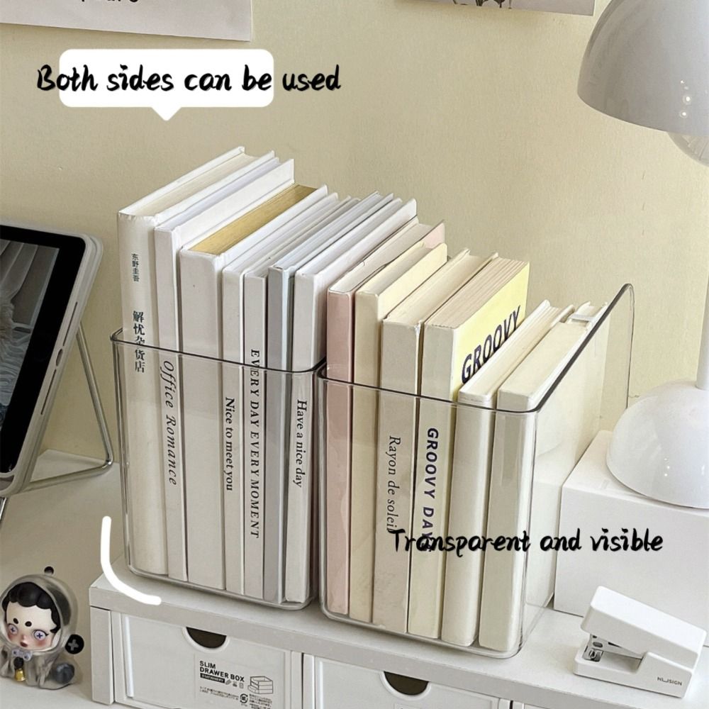 Transparent Book Stand Acrylic Book Folder U Shaped Desk Storage Rack Simple Free Combination Home  3