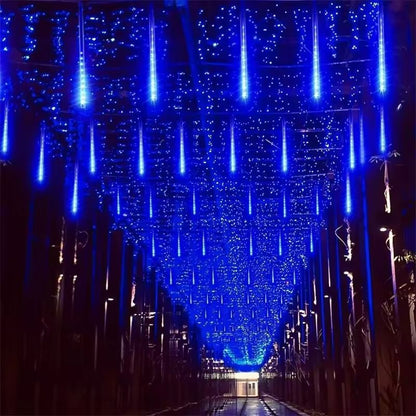 Meteor Rain LED Tube Lights 8Tube Cascading Christmas Light For Outdoor Decor 2