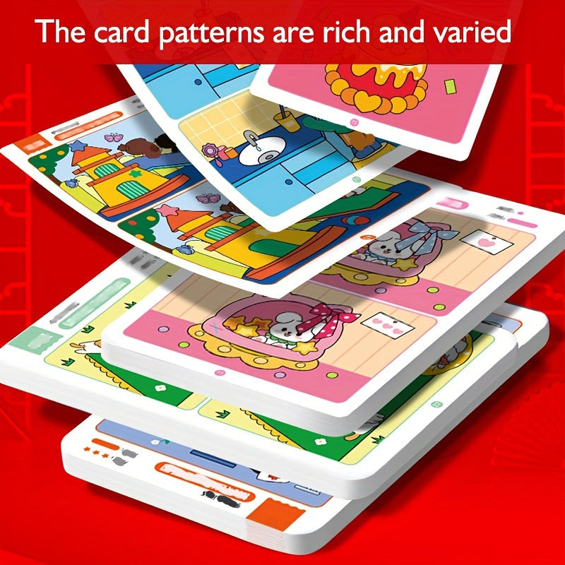 Reusable Wiping Paper Game Attention Training Activity Educational Fault Finding Learning Tool For  2