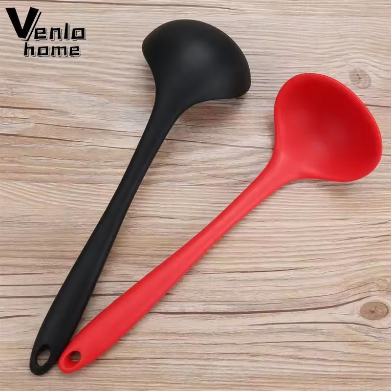 Silicone Flex-Handle Ladle – Heat-Resistant Non-Stick Soup & Sauce Spoon