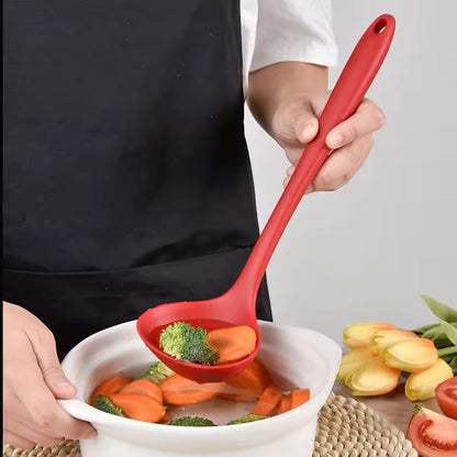 Silicone FlexHandle Ladle  HeatResistant NonStick Soup  Sauce Spoon 2