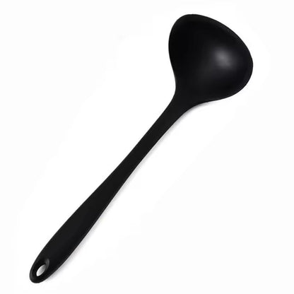 Silicone FlexHandle Ladle  HeatResistant NonStick Soup  Sauce Spoon 7