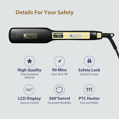 Dual Voltage Instant Heating Curling Iron Professional Titanium Flat Iron Hair Straightener With Di 3