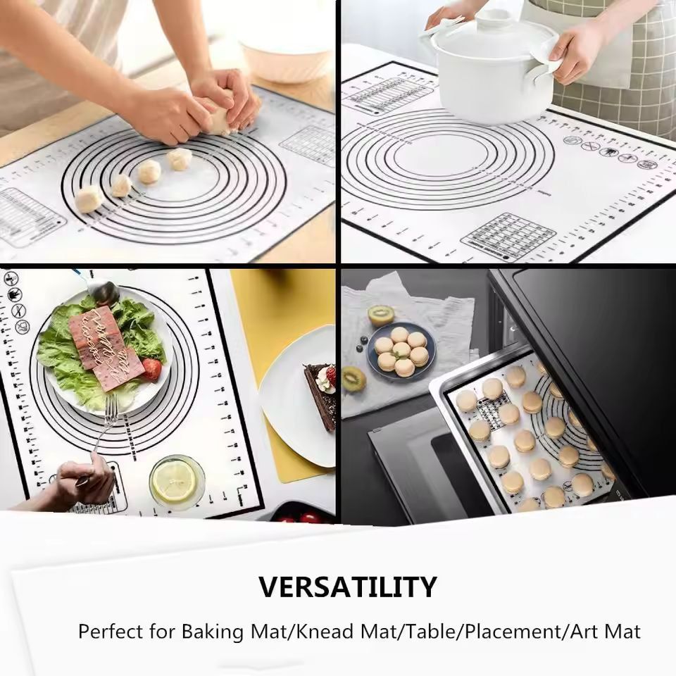 Premium Silicone Kneading  Rolling Dough Mat  Large NonStick Pastry Surface With Measurement Guides 3
