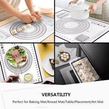 Premium Silicone Kneading  Rolling Dough Mat  Large NonStick Pastry Surface With Measurement Guides 3