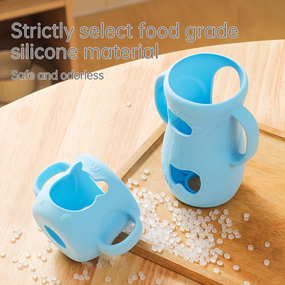 Baby Bottle Handle For Milk Bottle Wide Neck Bottle Silicone Sleeve Feeding Bottle Protector Anti S 4