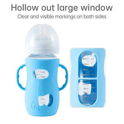 Baby Bottle Handle For Milk Bottle Wide Neck Bottle Silicone Sleeve Feeding Bottle Protector Anti S 5